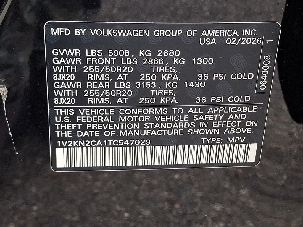 2026 Volkswagen Atlas 2.0T SE w/Technology