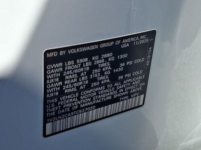 2026 Volkswagen Atlas 2.0T SE