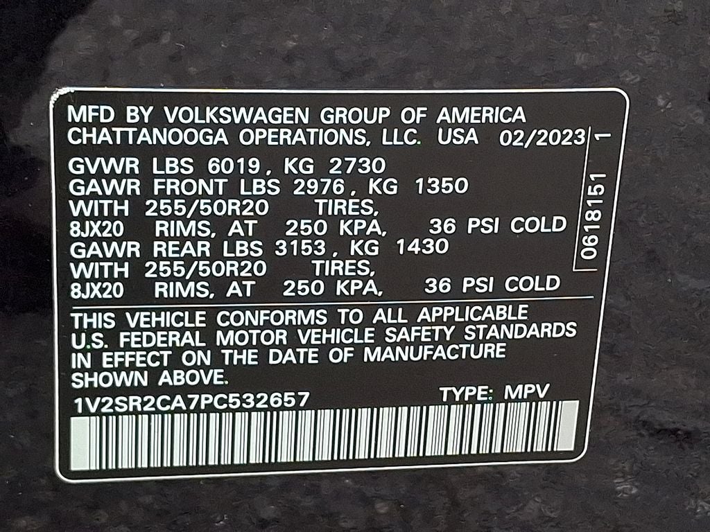 2023 Volkswagen Atlas 3.6L V6 SEL R-Line