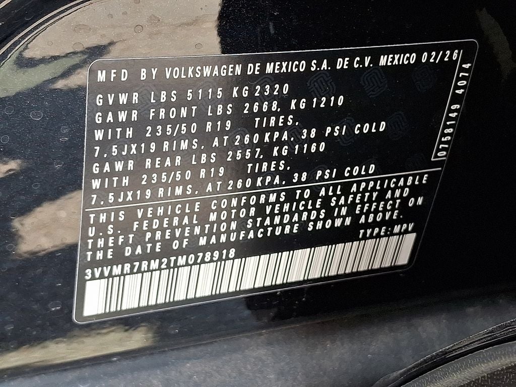 2026 Volkswagen Tiguan 2.0T SE