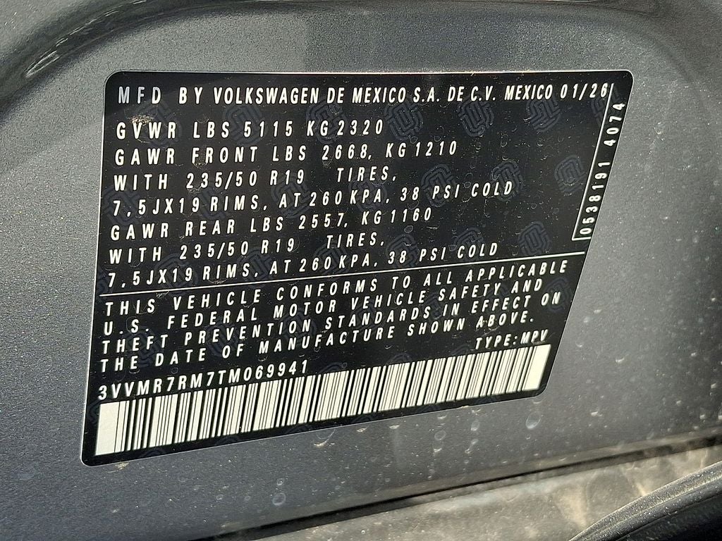 2026 Volkswagen Tiguan 2.0T SE