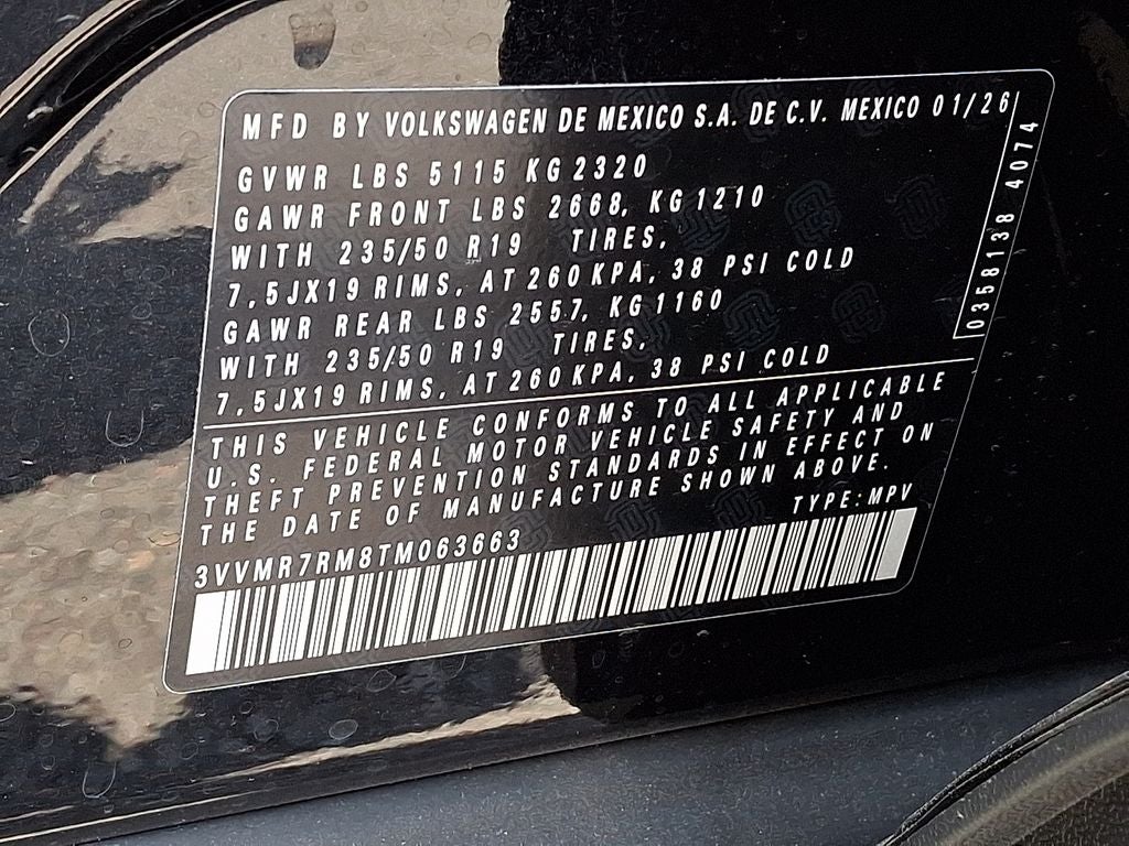 2026 Volkswagen Tiguan 2.0T SE