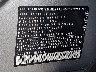 2026 Volkswagen Tiguan 2.0T SE