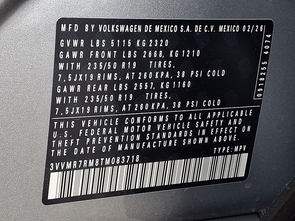 2026 Volkswagen Tiguan 2.0T SE