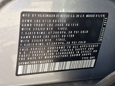 2026 Volkswagen Tiguan 2.0T SE