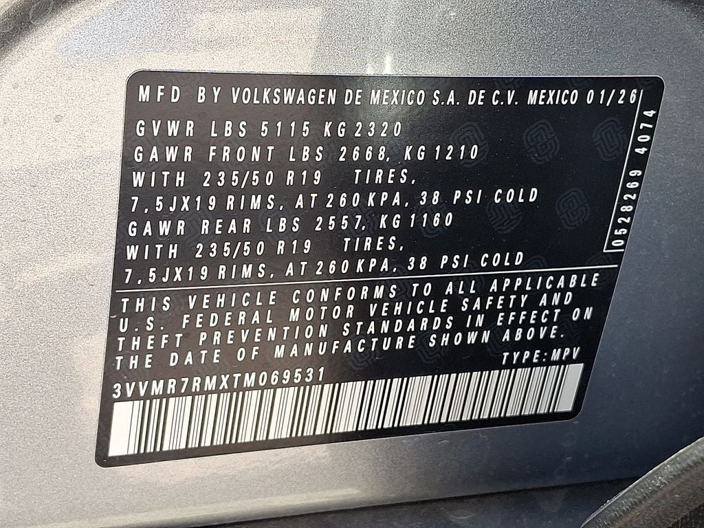 2026 Volkswagen Tiguan 2.0T SE