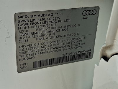 2022 Audi Q3 Premium S Line quattro