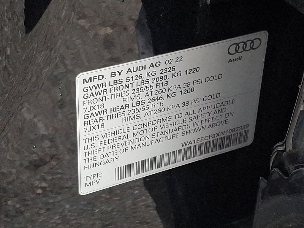 2022 Audi Q3 Premium Plus S Line quattro