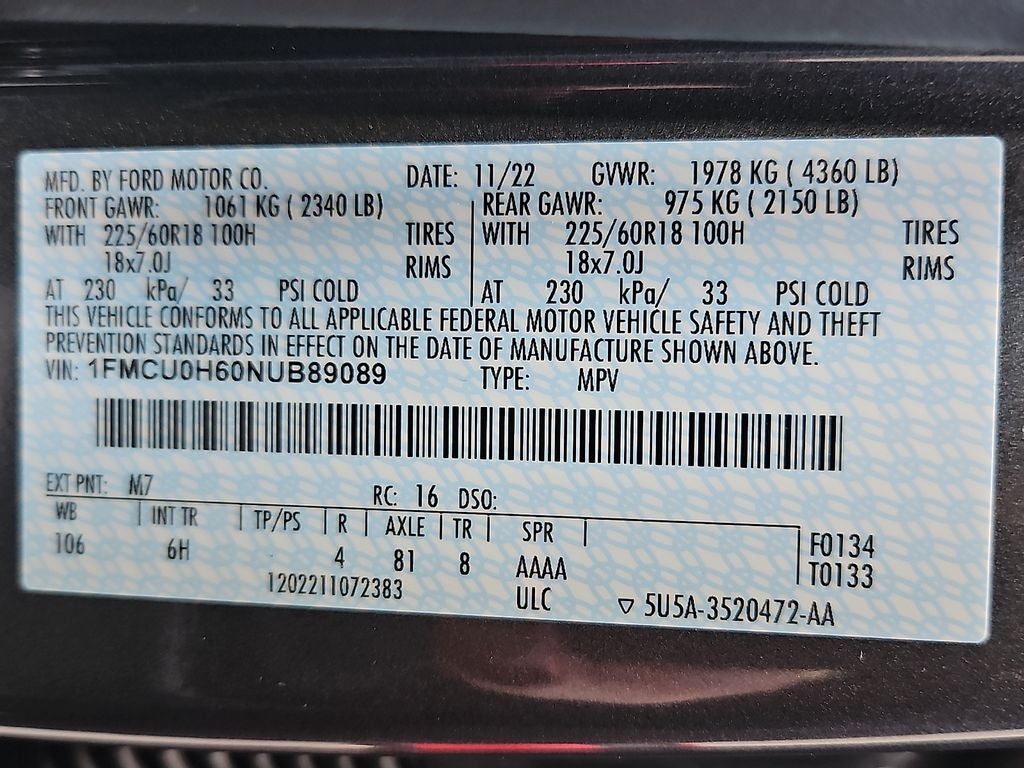 2022 Ford Escape SEL