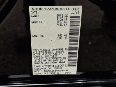 2021 Nissan Altima 2.5 SR