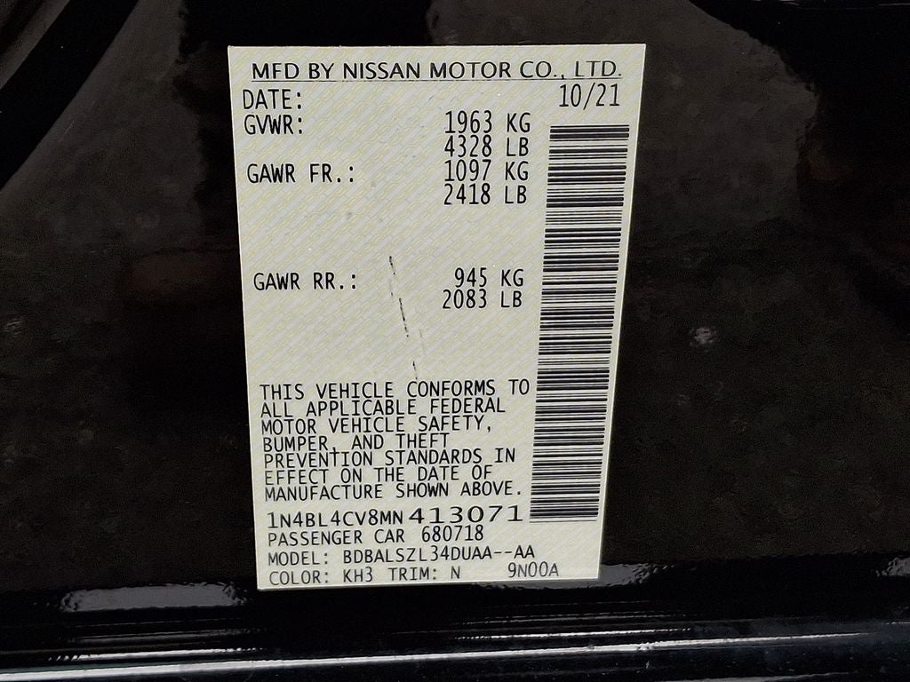 2021 Nissan Altima 2.5 SR