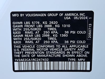 2024 Volkswagen Atlas Cross Sport 2.0T SEL R-Line