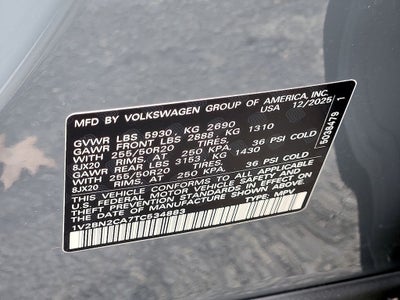 2026 Volkswagen Atlas 2.0T SEL