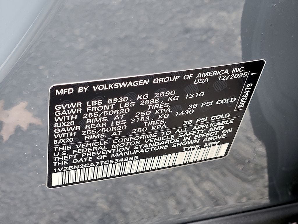 2026 Volkswagen Atlas 2.0T SEL