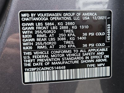 2022 Volkswagen Atlas 2.0T SEL