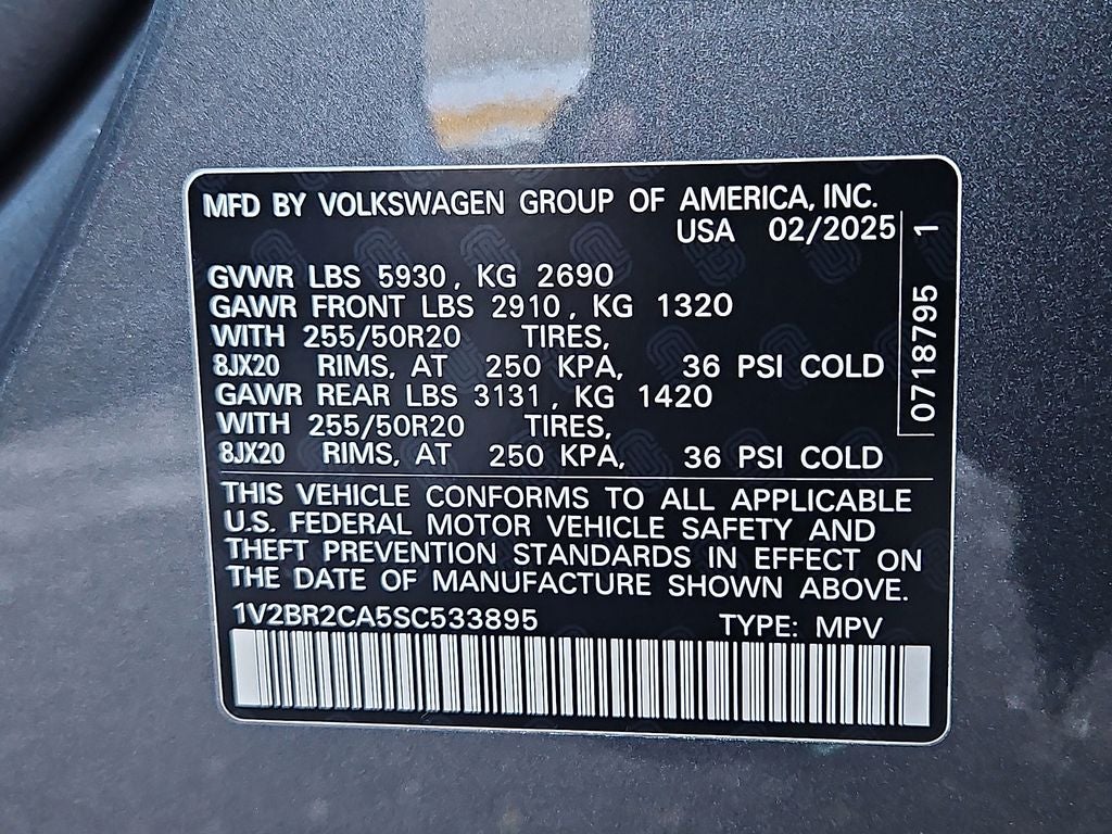2025 Volkswagen Atlas 2.0T SEL