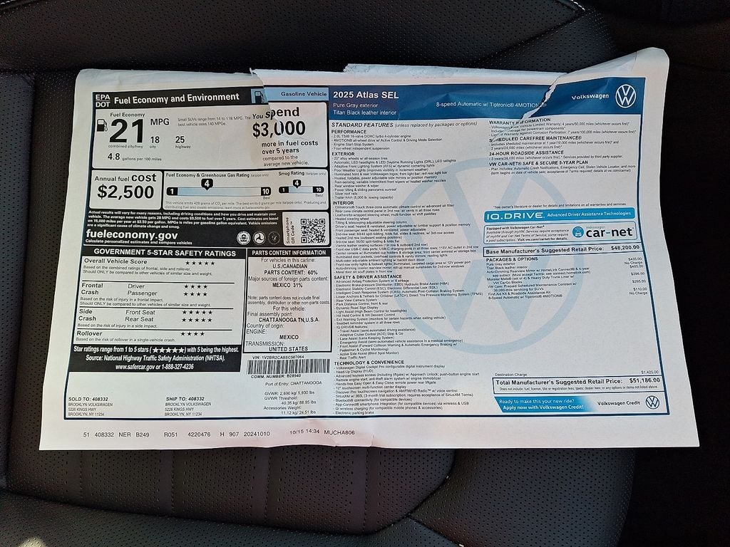 2025 Volkswagen Atlas 2.0T SEL