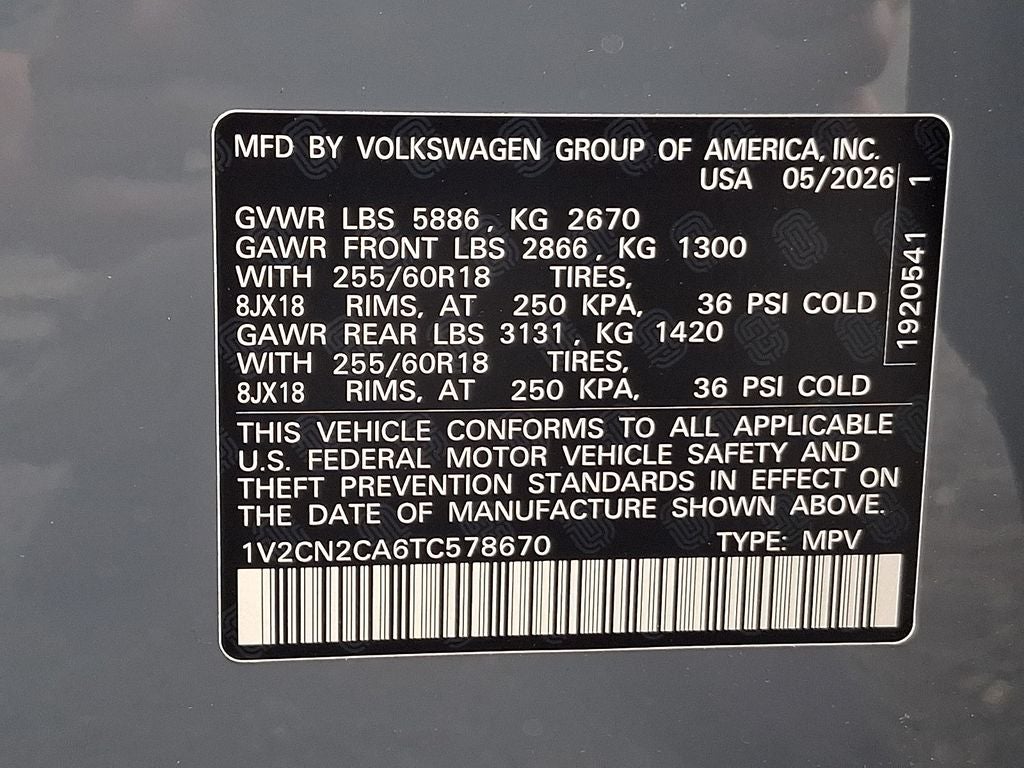 2026 Volkswagen Atlas 2.0T Peak Edition