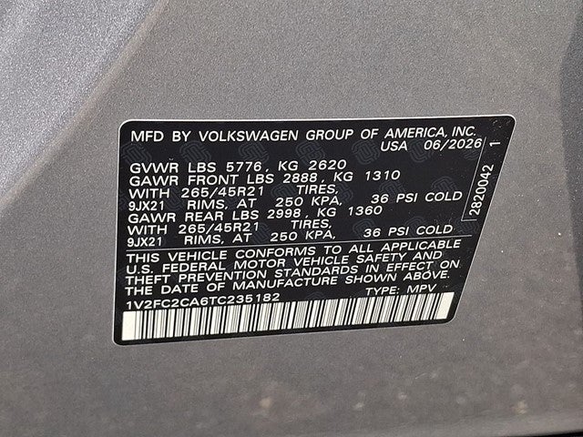 2026 Volkswagen Atlas Cross Sport SEL Premium R-Line