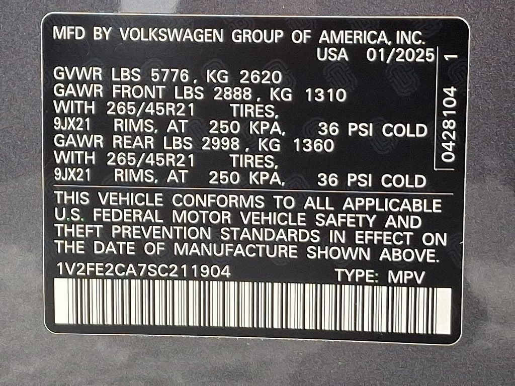 2025 Volkswagen Atlas Cross Sport 2.0T SEL Premium R-Line