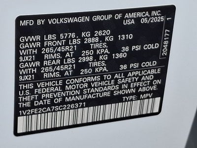 2025 Volkswagen Atlas Cross Sport 2.0T SEL Premium R-Line