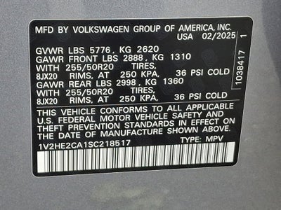 2025 Volkswagen Atlas Cross Sport 2.0T SE w/Technology