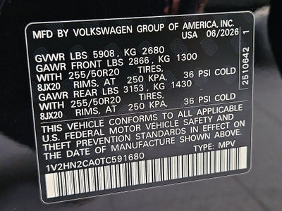 2026 Volkswagen Atlas 2.0T SE w/Technology