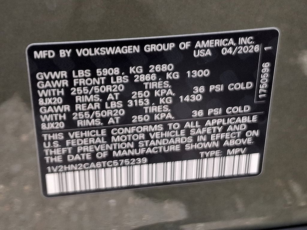2026 Volkswagen Atlas 2.0T SE w/Technology