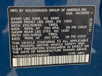 2026 Volkswagen Atlas 2.0T SE w/Technology