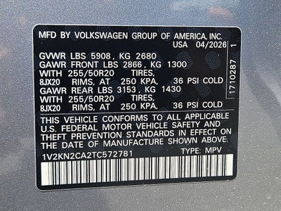 2026 Volkswagen Atlas 2.0T SE w/Technology