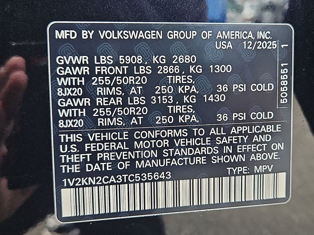 2026 Volkswagen Atlas 2.0T SE w/Technology