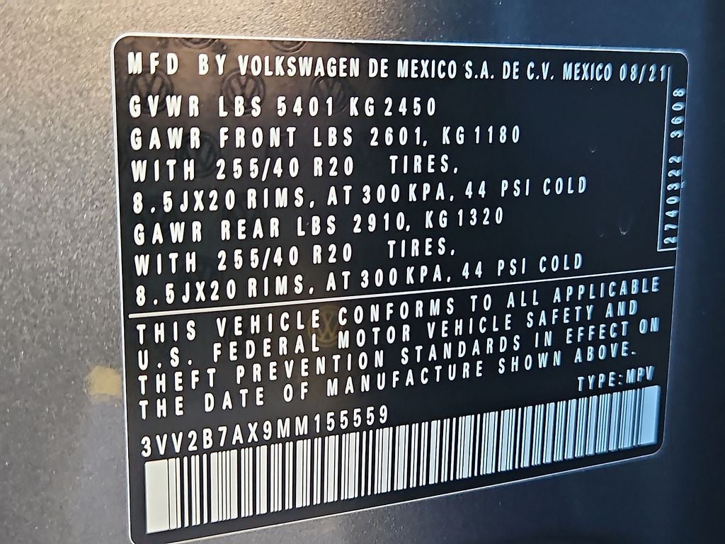 2021 Volkswagen Tiguan 2.0T SE R-Line Black