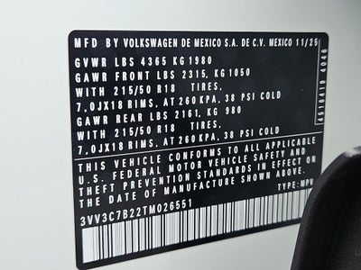 2026 Volkswagen Taos 1.5T SE Black