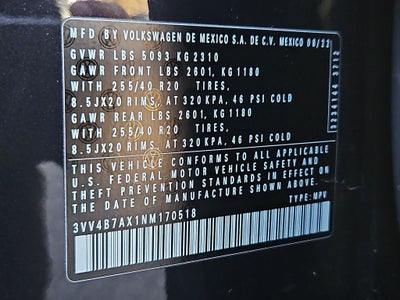 2022 Volkswagen Tiguan 2.0T SEL R-Line