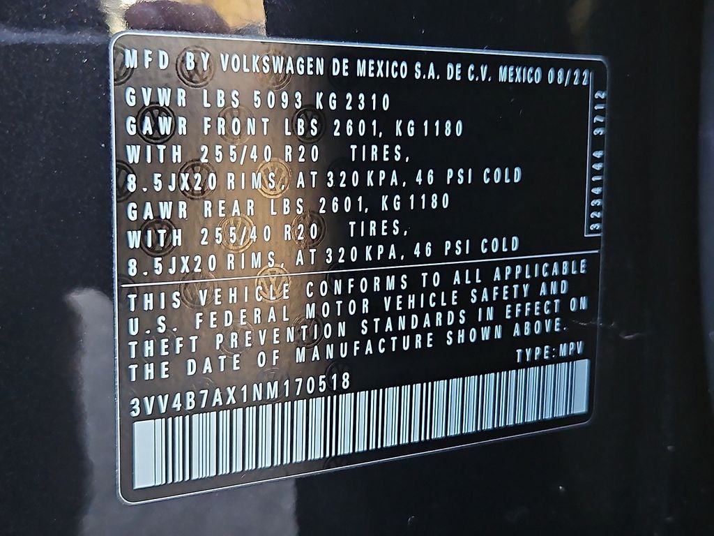 2022 Volkswagen Tiguan 2.0T SEL R-Line