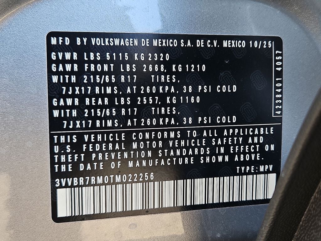 2026 Volkswagen Tiguan 2.0T S