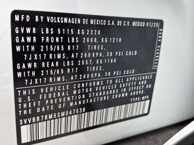 2025 Volkswagen Tiguan 2.0T S