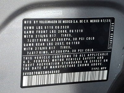 2025 Volkswagen Tiguan 2.0T S