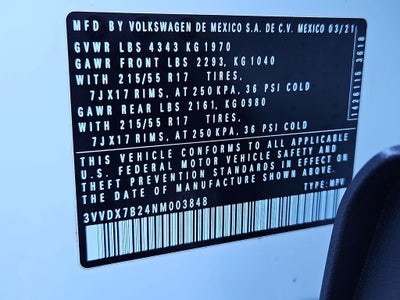 2022 Volkswagen Taos 1.5T S