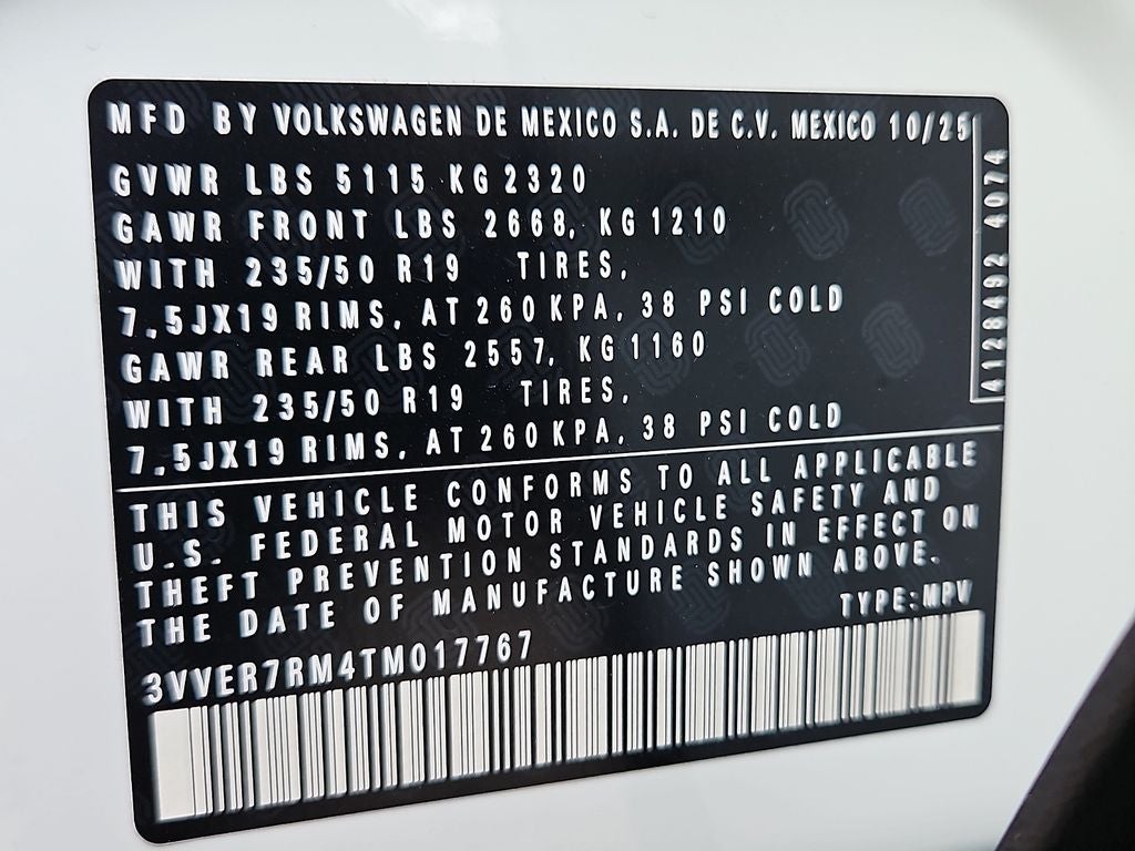 2026 Volkswagen Tiguan 2.0T SE