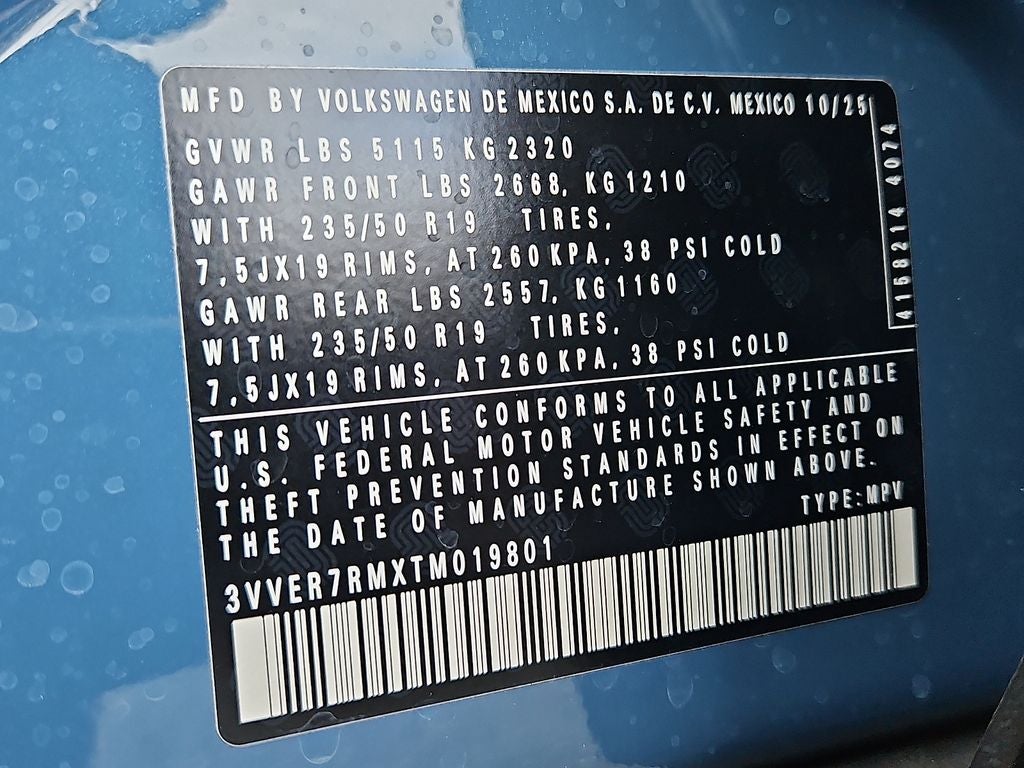 2026 Volkswagen Tiguan 2.0T SE