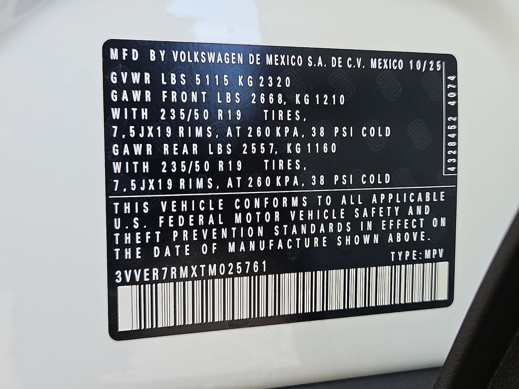 2026 Volkswagen Tiguan 2.0T SE