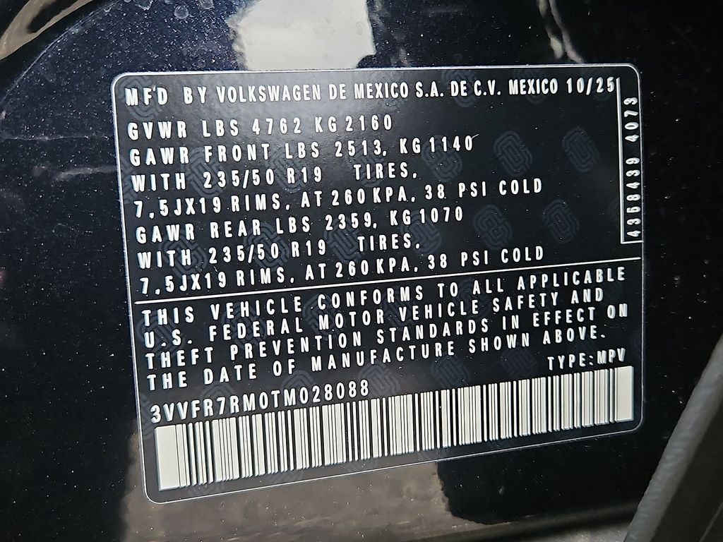 2026 Volkswagen Tiguan 2.0T SE