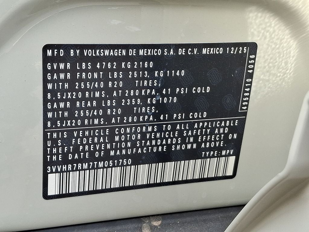 2026 Volkswagen Tiguan 2.0T SE R-Line Black