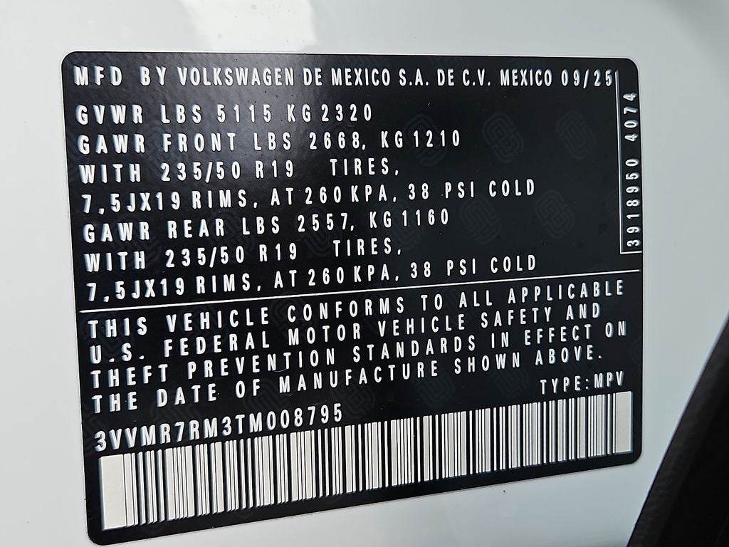 2026 Volkswagen Tiguan 2.0T SE