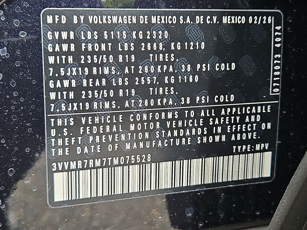 2026 Volkswagen Tiguan 2.0T SE