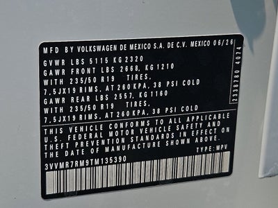 2026 Volkswagen Tiguan 2.0T SE