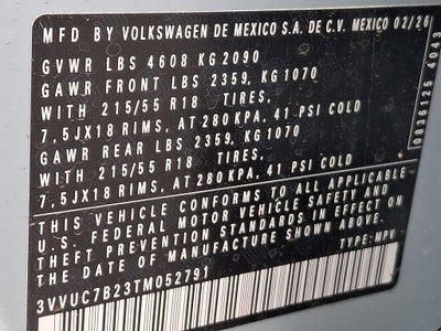 2026 Volkswagen Taos 1.5T SE