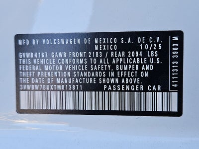 2026 Volkswagen Jetta 1.5T Sport