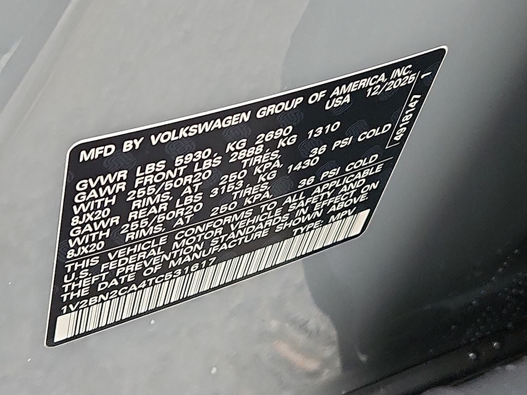 2026 Volkswagen Atlas 2.0T SEL